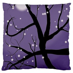 Moon Night Fantasy Dark Love Large Flano Cushion Case (two Sides) by Wegoenart