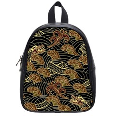 Oriental Traditional Seamless Pattern School Bag (small) by Wegoenart