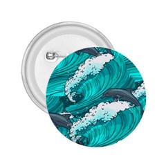 Sea Waves Seamless Pattern 2 25  Buttons by Wegoenart