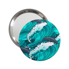 Sea Waves Seamless Pattern 2 25  Handbag Mirrors by Wegoenart