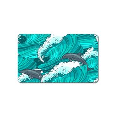 Sea Waves Seamless Pattern Magnet (Name Card)