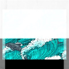 Sea Waves Seamless Pattern Rectangular Jigsaw Puzzl