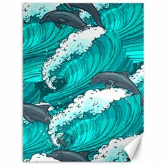 Sea Waves Seamless Pattern Canvas 36  x 48 