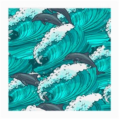 Sea Waves Seamless Pattern Medium Glasses Cloth (2 Sides)