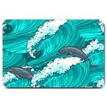 Sea Waves Seamless Pattern Large Doormat  30 x20  Door Mat