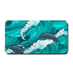 Sea Waves Seamless Pattern Medium Bar Mats by Wegoenart