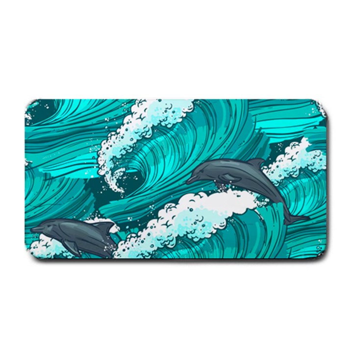 Sea Waves Seamless Pattern Medium Bar Mats