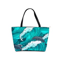 Sea Waves Seamless Pattern Classic Shoulder Handbag