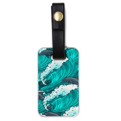 Sea Waves Seamless Pattern Luggage Tag (one side)