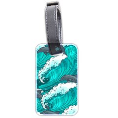 Sea Waves Seamless Pattern Luggage Tag (two sides)