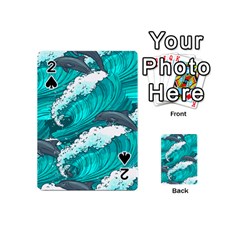 Sea Waves Seamless Pattern Playing Cards 54 Designs (Mini)