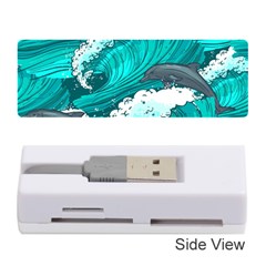 Sea Waves Seamless Pattern Memory Card Reader (Stick)