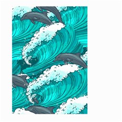 Sea Waves Seamless Pattern Large Garden Flag (two Sides) by Wegoenart