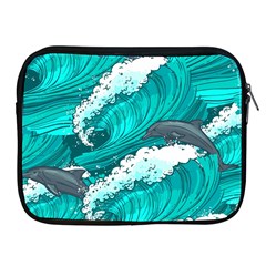 Sea Waves Seamless Pattern Apple Ipad 2/3/4 Zipper Cases by Wegoenart