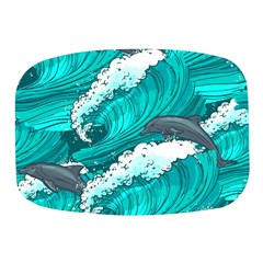 Sea Waves Seamless Pattern Mini Square Pill Box