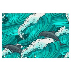 Sea Waves Seamless Pattern Banner and Sign 6  x 4 