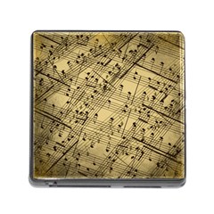 Vintage Background Music Nuts Sheet Music Memory Card Reader (square 5 Slot) by Wegoenart