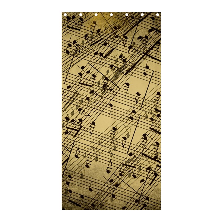 Vintage Background Music Nuts Sheet Music Shower Curtain 36  x 72  (Stall) 