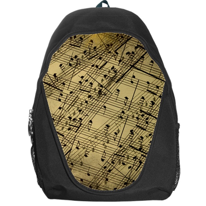 Vintage Background Music Nuts Sheet Music Backpack Bag