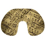 Vintage Background Music Nuts Sheet Music Travel Neck Pillow Back