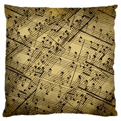 Vintage Background Music Nuts Sheet Music Standard Flano Cushion Case (two Sides) by Wegoenart