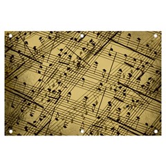 Vintage Background Music Nuts Sheet Music Banner And Sign 6  X 4  by Wegoenart