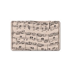 Art Vintage Music Paper Background Design Magnet (name Card) by Wegoenart