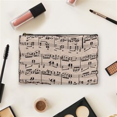 Art Vintage Music Paper Background Design Cosmetic Bag (medium) by Wegoenart