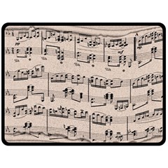 Art Vintage Music Paper Background Design Fleece Blanket (large)  by Wegoenart