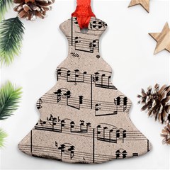 Art Vintage Music Paper Background Design Ornament (christmas Tree)  by Wegoenart