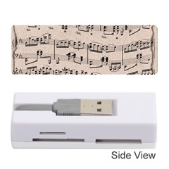 Art Vintage Music Paper Background Design Memory Card Reader (stick) by Wegoenart