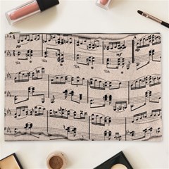 Art Vintage Music Paper Background Design Cosmetic Bag (xxl) by Wegoenart