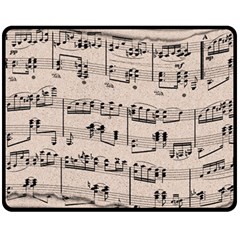 Art Vintage Music Paper Background Design Double Sided Fleece Blanket (medium)  by Wegoenart