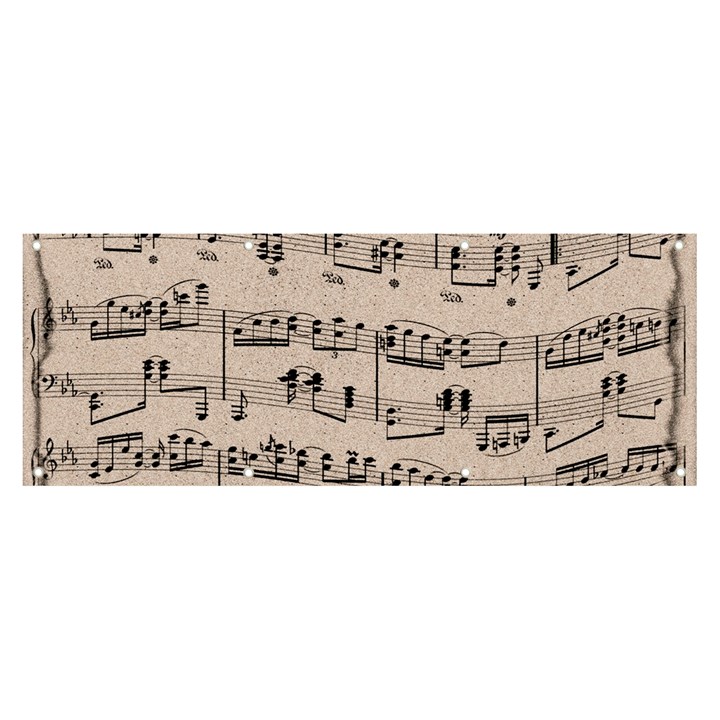 Art Vintage Music Paper Background Design Banner and Sign 8  x 3 