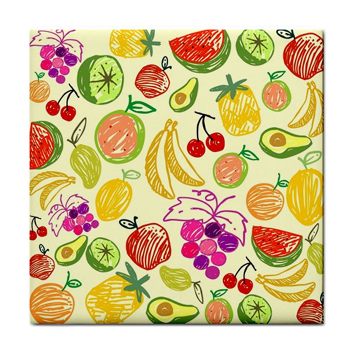 Seamless-fruit Tile Coaster