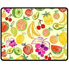 Seamless-fruit Double Sided Fleece Blanket (medium)  by nateshop