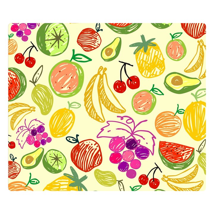 Seamless-fruit Double Sided Flano Blanket (Small) 