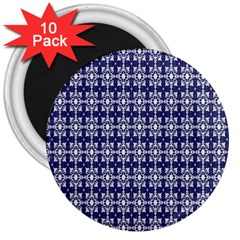 Floral-navi 3  Magnets (10 pack) 