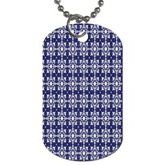 Floral-navi Dog Tag (One Side)