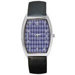 Floral-navi Barrel Style Metal Watch Front