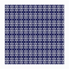 Floral-navi Medium Glasses Cloth (2 Sides)