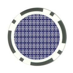 Floral-navi Poker Chip Card Guard