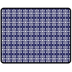 Floral-navi Fleece Blanket (Medium) 