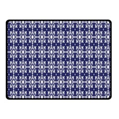 Floral-navi Fleece Blanket (Small)