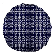 Floral-navi Large 18  Premium Round Cushions by nateshop