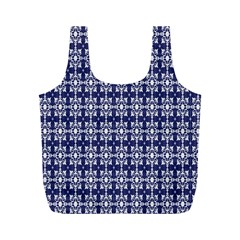 Floral-navi Full Print Recycle Bag (M)