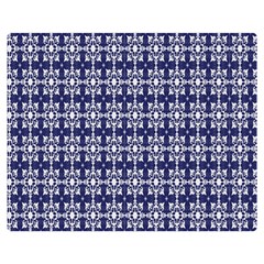 Floral-navi Double Sided Flano Blanket (Medium) 