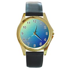 Color-bubbly Round Gold Metal Watch