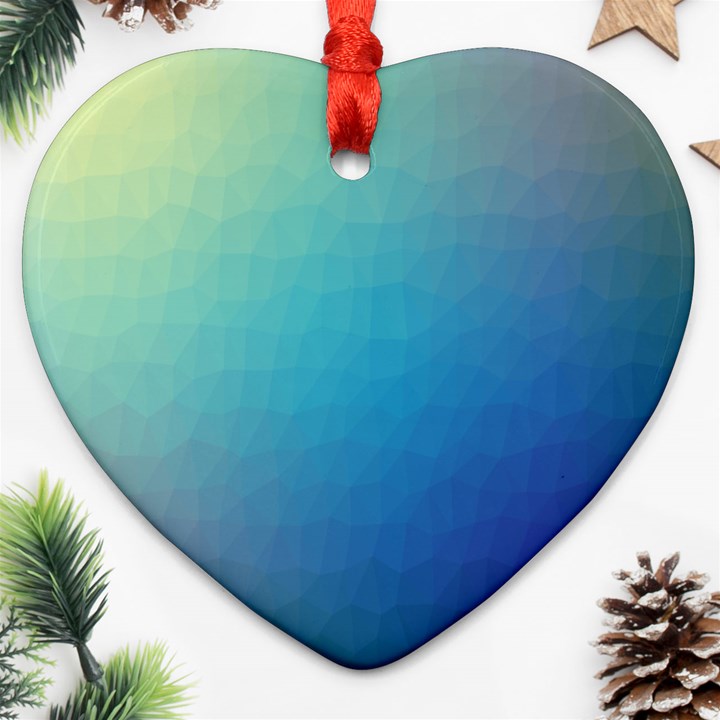 Color-bubbly Heart Ornament (Two Sides)