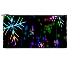 Snowflakes-star Calor Pencil Case by nateshop